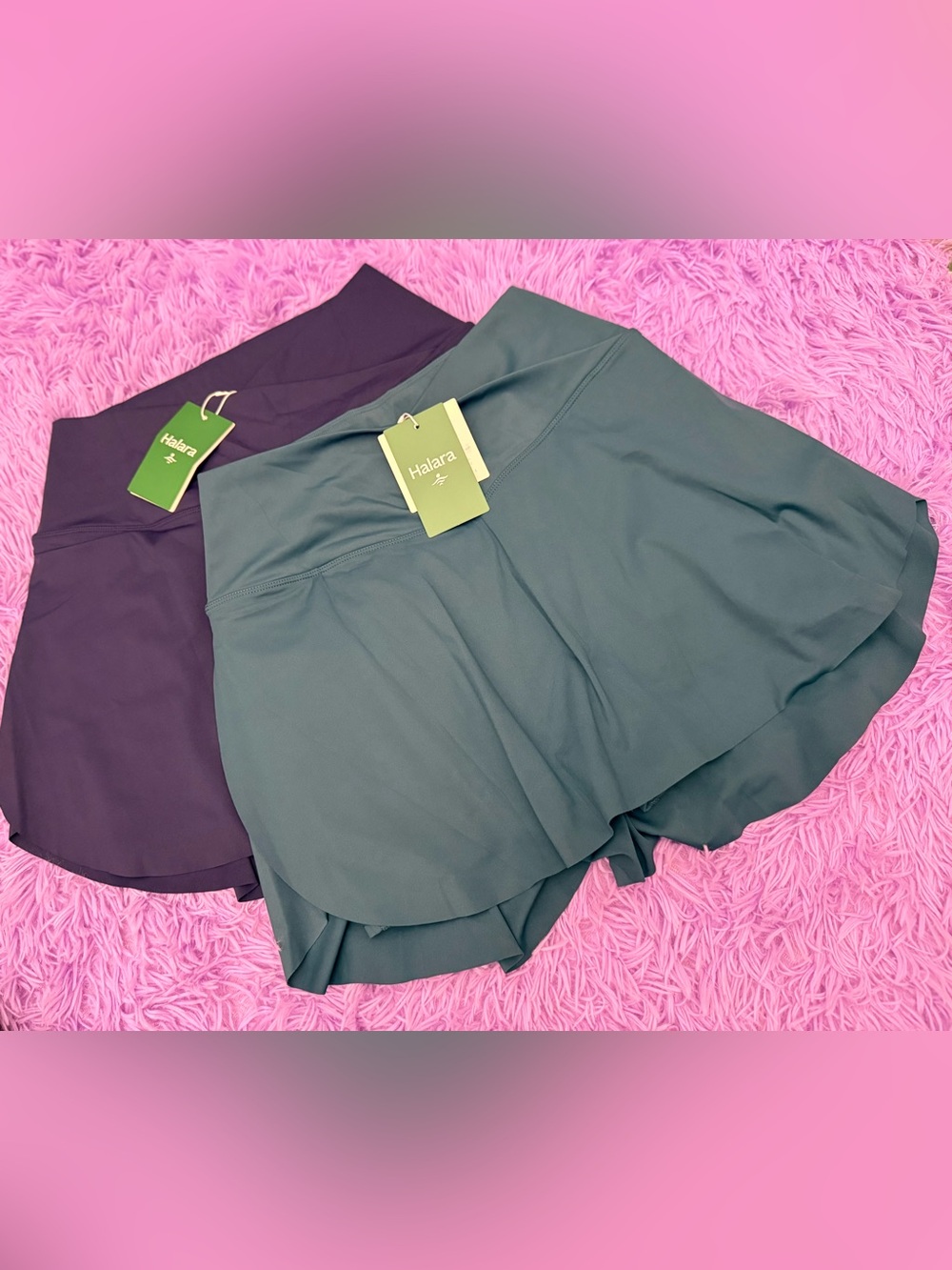 HALARA Teal and Plum Circle Skorts